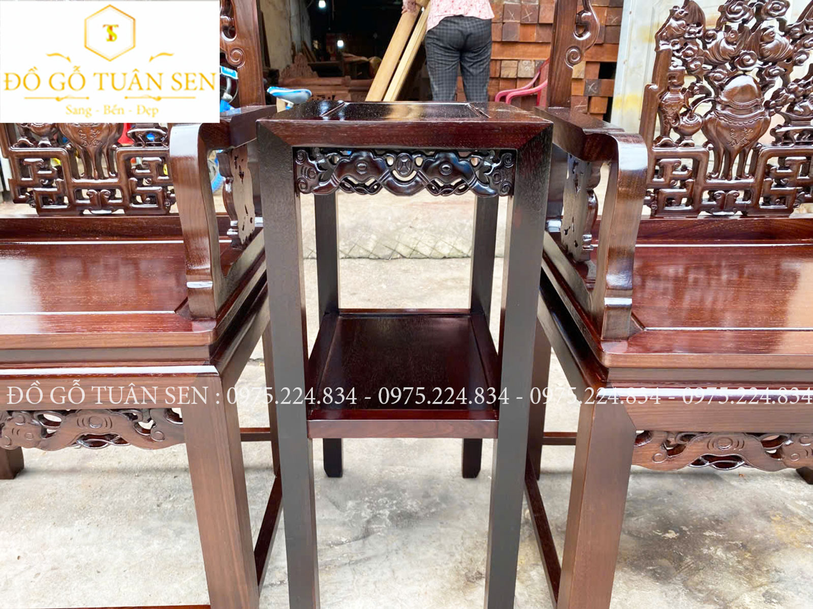 Hình ảnh chi tiết bộ vách gỗ gụ